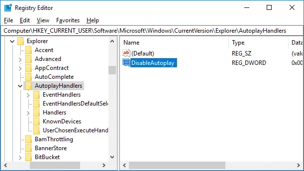 Windows10で自動再生を有効または無効にする
