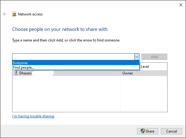 Reparar el uso compartido de archivos de Windows 10 que no funciona