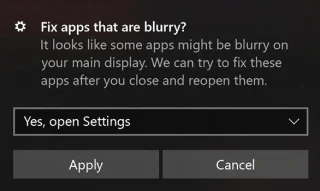 Apps repareren die wazig lijken in Windows 10