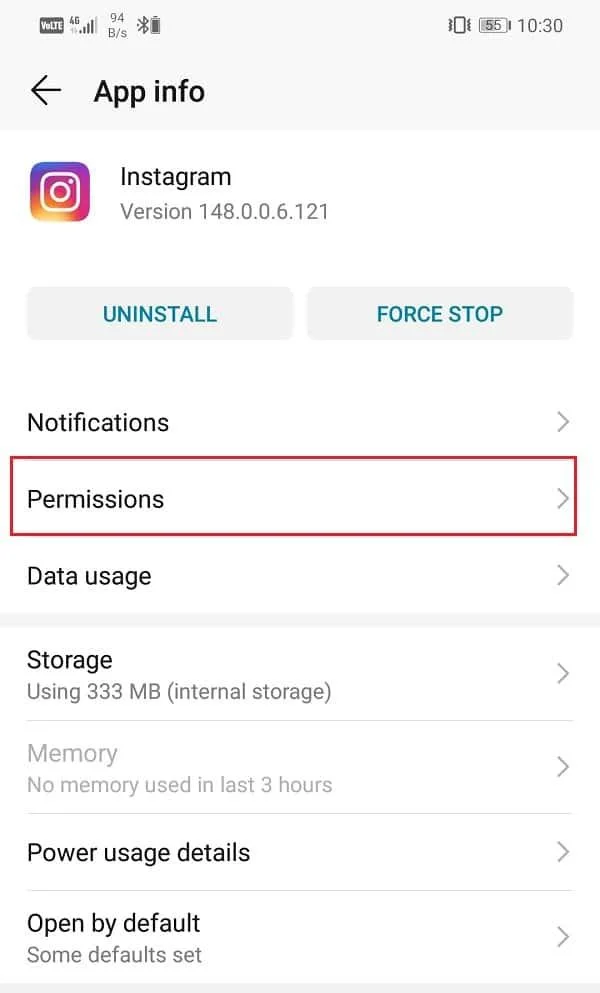 AndroidのInstagramでカメラにアクセスできない問題を修正
