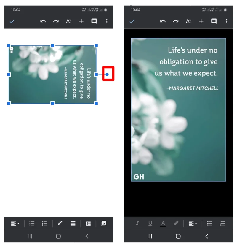Googleドキュメントで画像を回転させる4つの方法