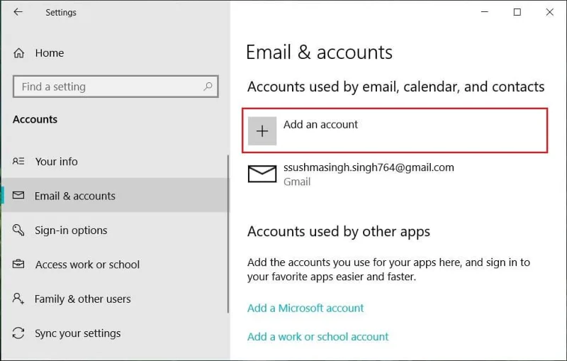 Windows10メールアプリでYahooメールアカウントを設定する