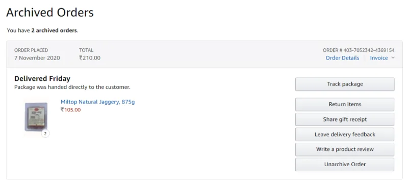 Cara Menemukan Pesanan yang Diarsipkan di Amazon
