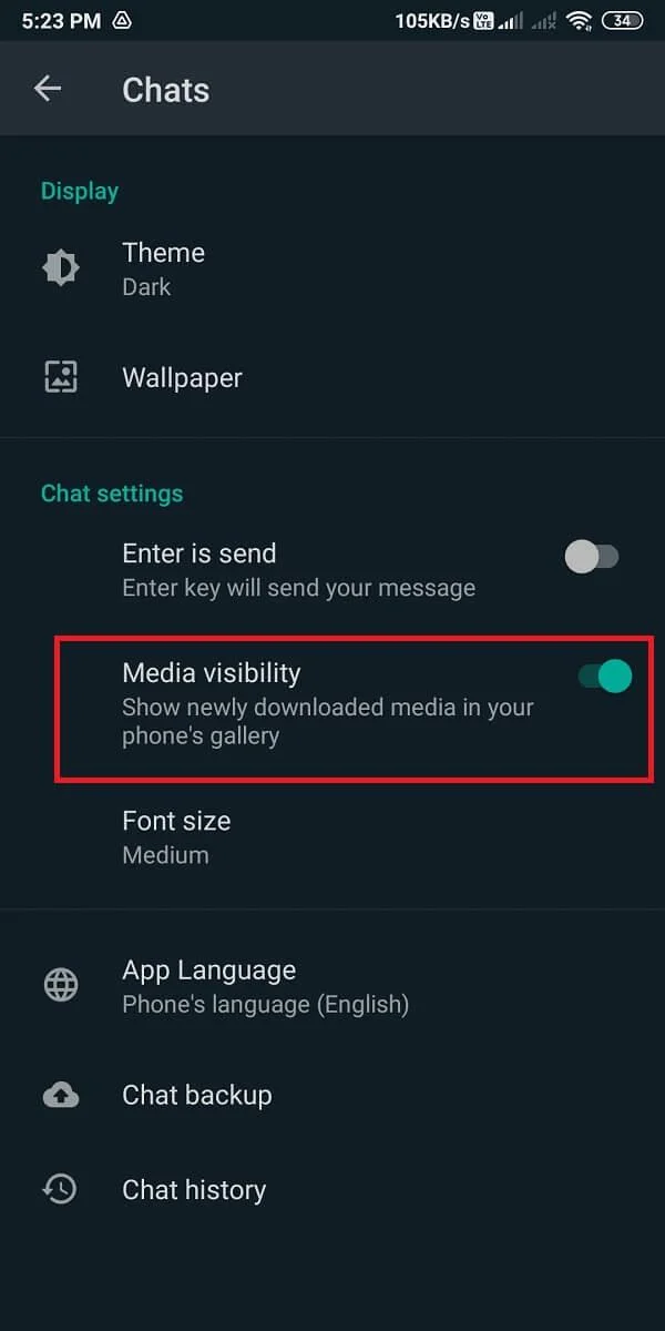 ギャラリーに表示されないWhatsapp画像を修正する方法