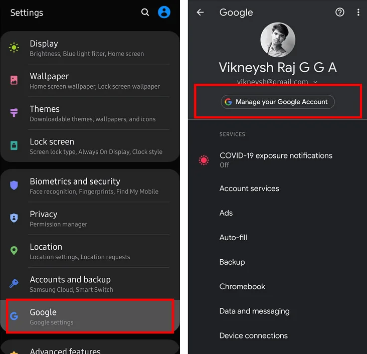 Bagaimana Cara Menghapus Gambar Profil Google atau Gmail?