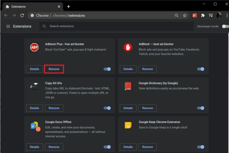 AdblockがYouTubeで機能しなくなった問題を修正