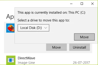 Cara Mengalihkan Apl Windows 10 ke Pemacu Lain