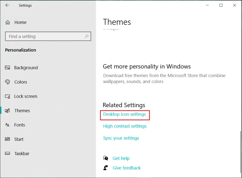اسمح أو امنع سمات Windows 10 لتغيير رموز سطح المكتب