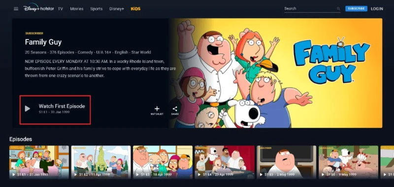 Waar Family Guy te kijken