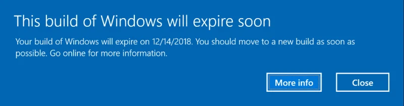 Fix Deze build van Windows verloopt binnenkort Fix Deze build van Windows verloopt binnenkort