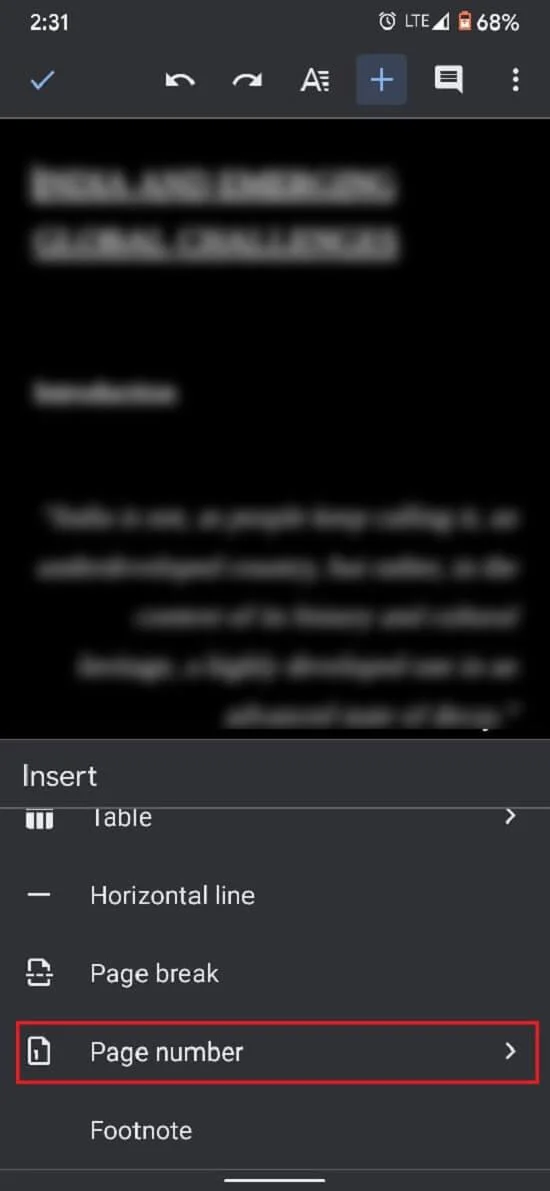Come aggiungere numeri di pagina a Google Documenti