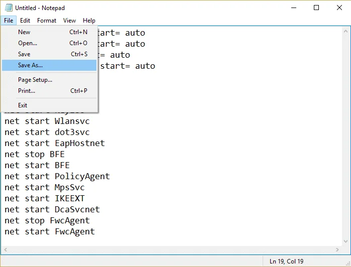 Fix Windows Firewall kan sommige instellingen niet wijzigen Fout 0x80070424