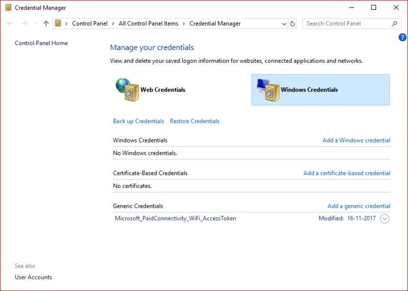 Come trovare le password salvate in Windows 10