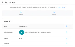 Hoe Google- of Gmail-profielfoto verwijderen?