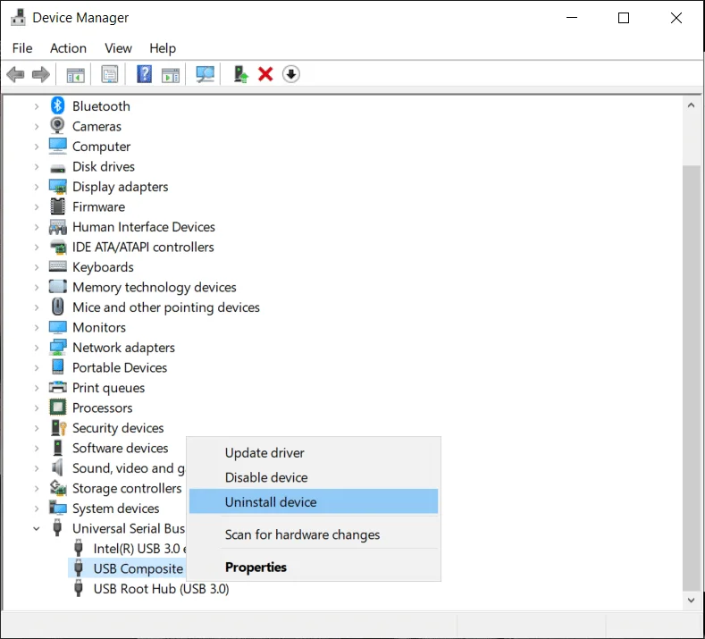 Windows10で認識されないAndroid携帯を修正