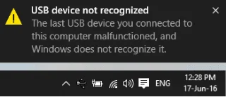 Fix Onbekend USB-apparaat in Windows 10