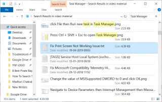 Zoeken naar tekst of inhoud van een bestand op Windows 10