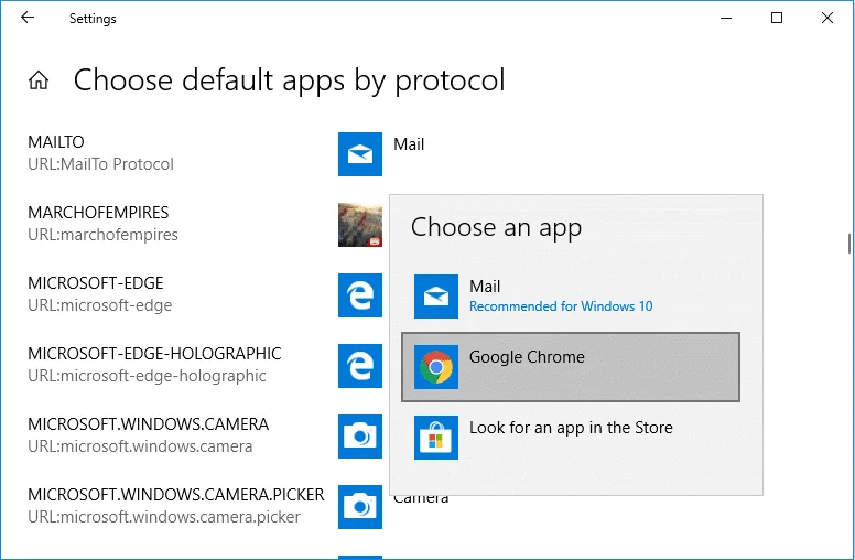 Windows10でデフォルトのプログラムを変更する方法