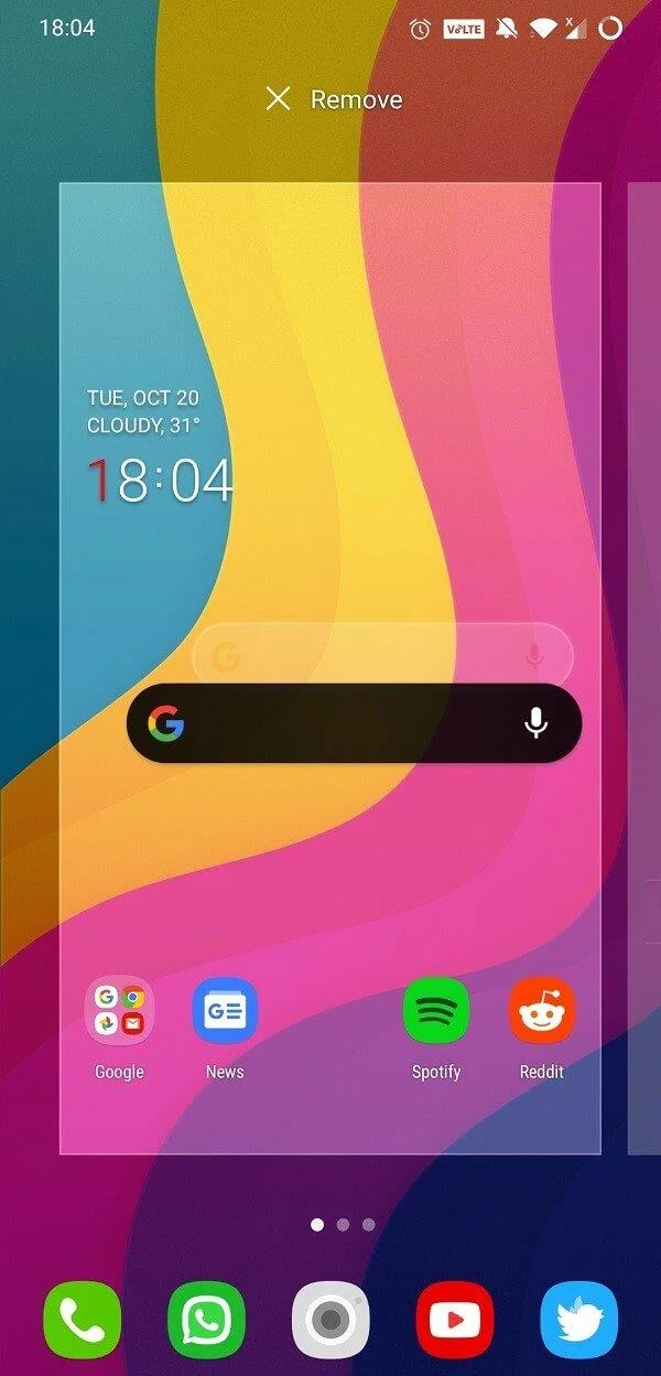 Cara Mendapatkan Kembali Bar Carian Google pada Skrin Utama Android