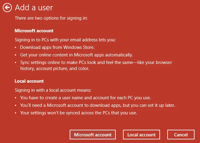 Fix Er ging iets mis tijdens het maken van een account in Windows 10