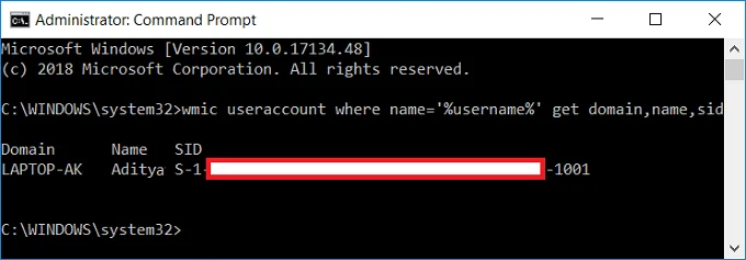 在 Windows 10 中查找用戶的安全標識符 (SID)