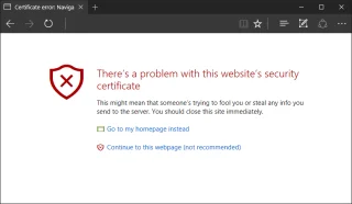 Fix Er is een probleem met het beveiligingscertificaat van deze website
