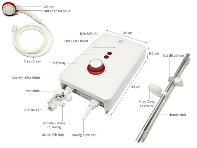 دستورالعمل استفاده از بخاری آب الکترولوکس EWE451AX-DW