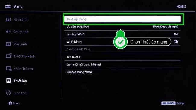Come configurare IP e DNS di rete per Sony Internet TV