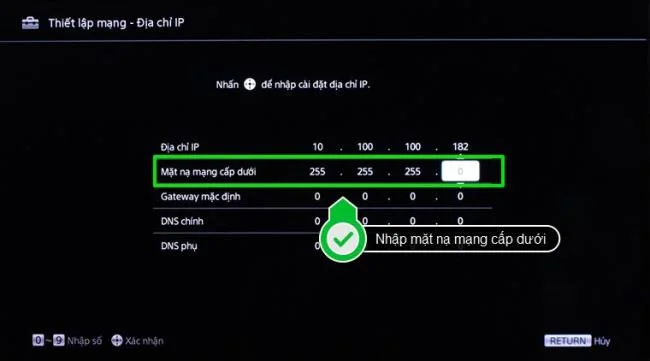 Come configurare IP e DNS di rete per Sony Internet TV