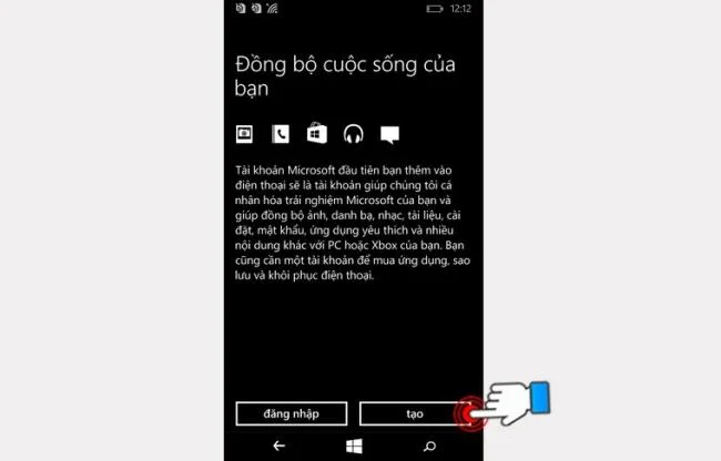 Instructions for creating a Windows Phone account