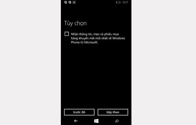 Instructions for creating a Windows Phone account