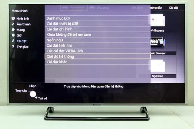 Seleziona entra in modalità sistema