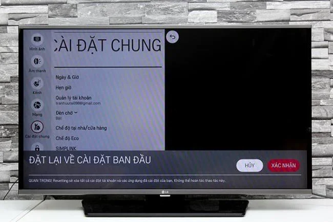 How to factory reset LG TV