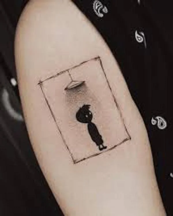 Colección de patrones de tatuajes que expresan soledad.