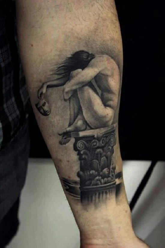 Colección de patrones de tatuajes que expresan soledad.