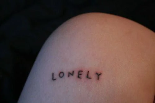 Colección de patrones de tatuajes que expresan soledad.