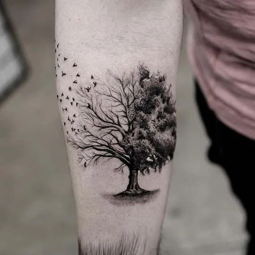 Colección de patrones de tatuajes que expresan soledad.