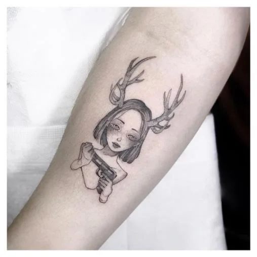 Colección de patrones de tatuajes que expresan soledad.