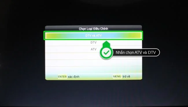 Select ATV and DTV