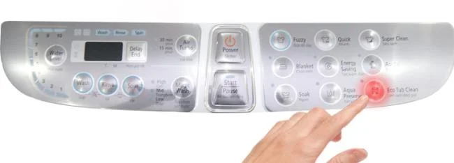 نحوه استفاده از صفحه کنترل ماشین لباسشویی سامسونگ WA10F5S5QWA ، WA11F5S5QWA