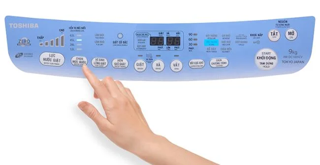 نحوه استفاده از صفحه کنترل ماشین لباسشویی توشیبا AW-DC1005CV 9 کیلوگرمی