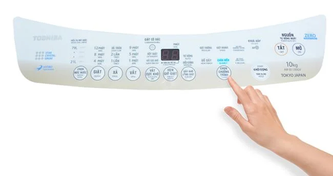 Come utilizzare il pannello di controllo della lavatrice Toshiba AW-B1000GV e AW-B1100GV