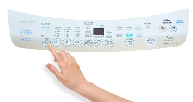 Come utilizzare il pannello di controllo della lavatrice Toshiba AW-B1000GV e AW-B1100GV