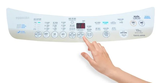 Come utilizzare il pannello di controllo della lavatrice Toshiba AW-B1000GV e AW-B1100GV