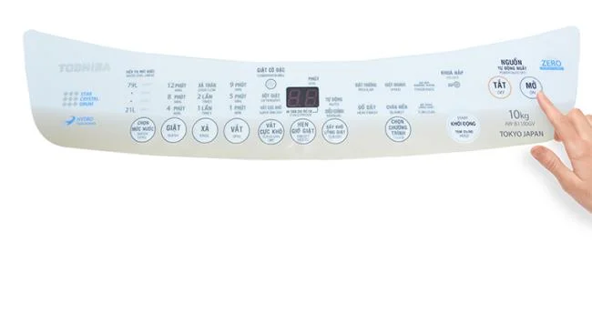 Come utilizzare il pannello di controllo della lavatrice Toshiba AW-B1000GV e AW-B1100GV