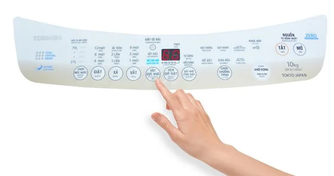 Come utilizzare il pannello di controllo della lavatrice Toshiba AW-B1000GV e AW-B1100GV