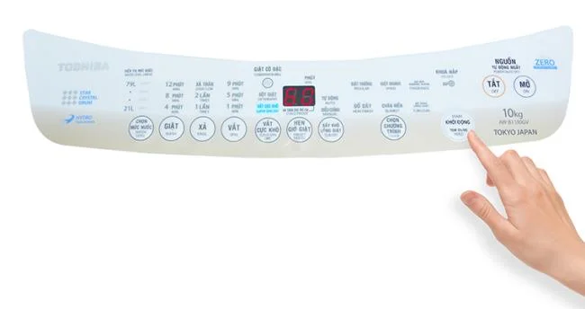 Come utilizzare il pannello di controllo della lavatrice Toshiba AW-B1000GV e AW-B1100GV