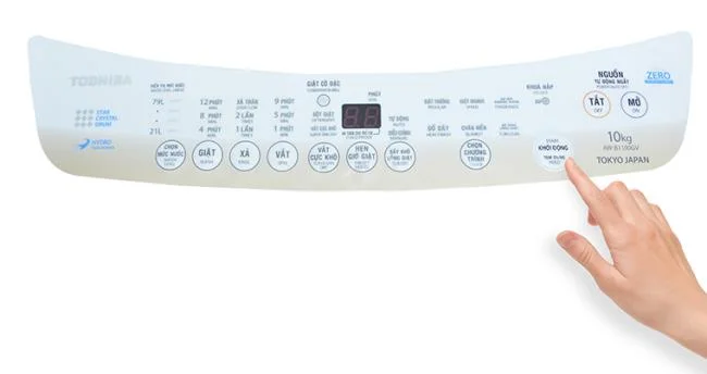 Come utilizzare il pannello di controllo della lavatrice Toshiba AW-B1000GV e AW-B1100GV