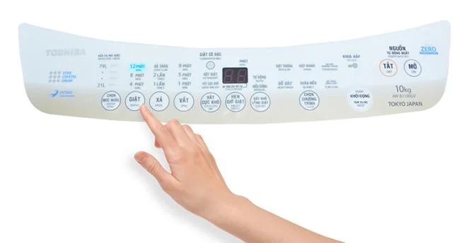 Come utilizzare il pannello di controllo della lavatrice Toshiba AW-B1000GV e AW-B1100GV