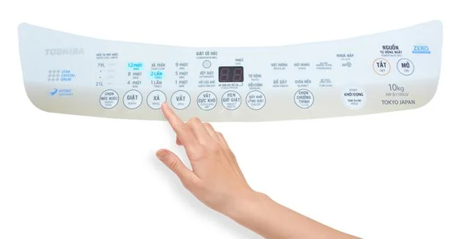 Come utilizzare il pannello di controllo della lavatrice Toshiba AW-B1000GV e AW-B1100GV
